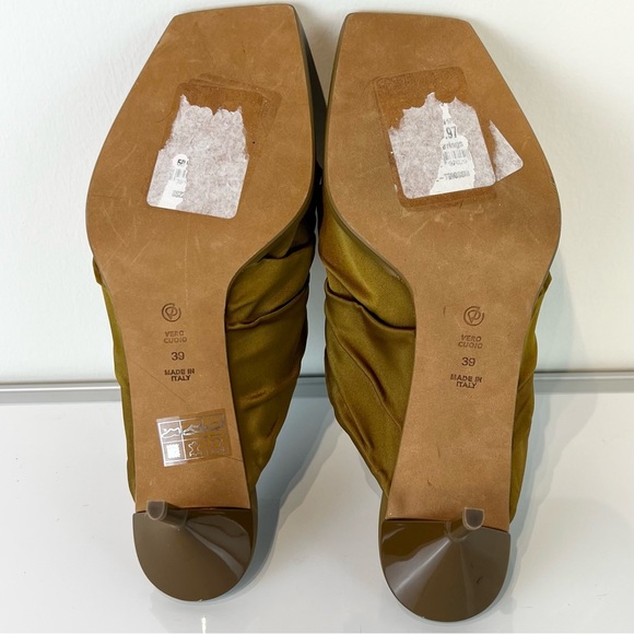 NEW 3.1 PHILLIP LIM OLIVE GREEN SATIN MULES - Picture 14 of 14